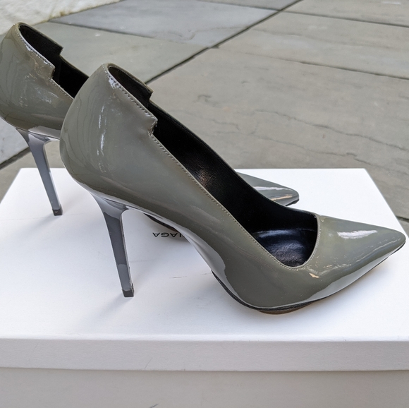 Balenciaga Gray Patent Leather Heels - Picture 3 of 10